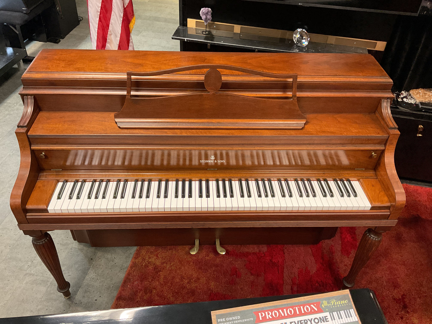 Pre-Owned Vertical Steinway Console Hepplewhite