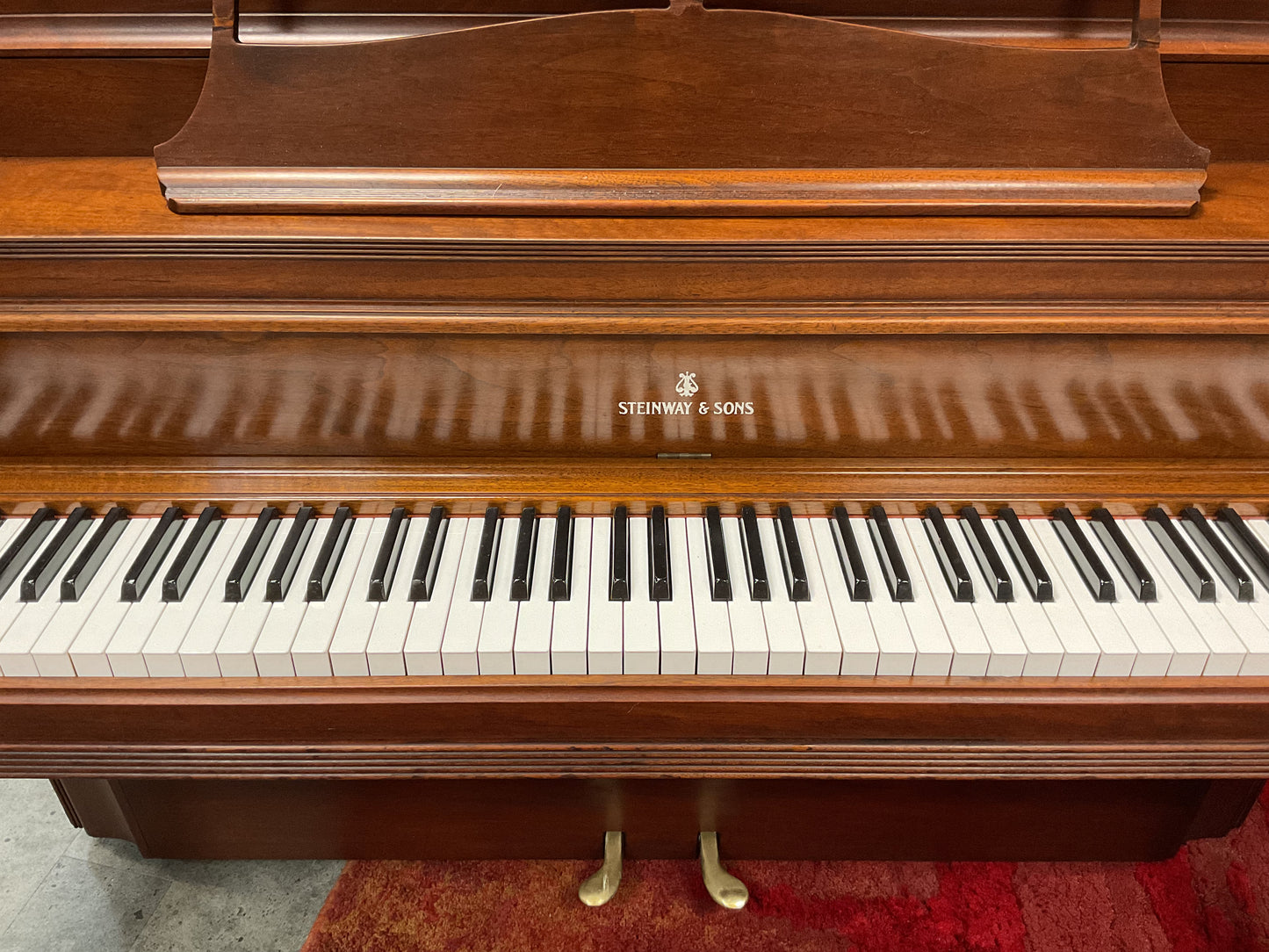 Pre-Owned Vertical Steinway Console Hepplewhite